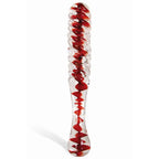 Adam & Eve Sweetheart Swirl Glass Dildo 22cm Clear / Red Adam & Eve