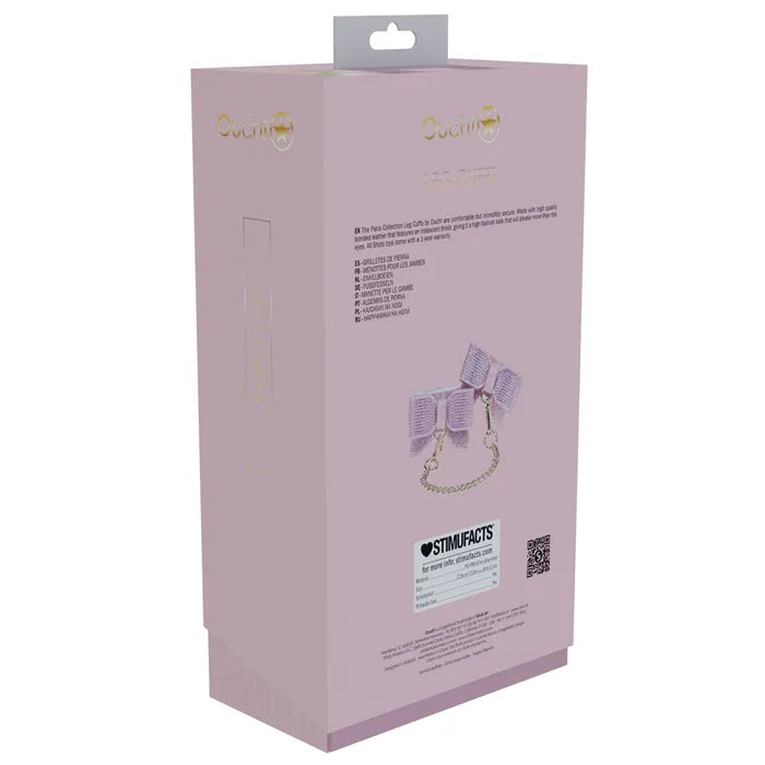 OUCH! Paris Collection Leg Cuffs Restraints Pink Shots Toys