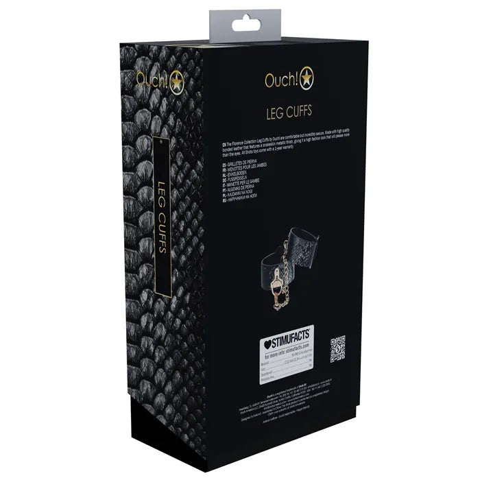 OUCH! Florence Collection - Leg Cuffs - Black Restraints Shots Toys