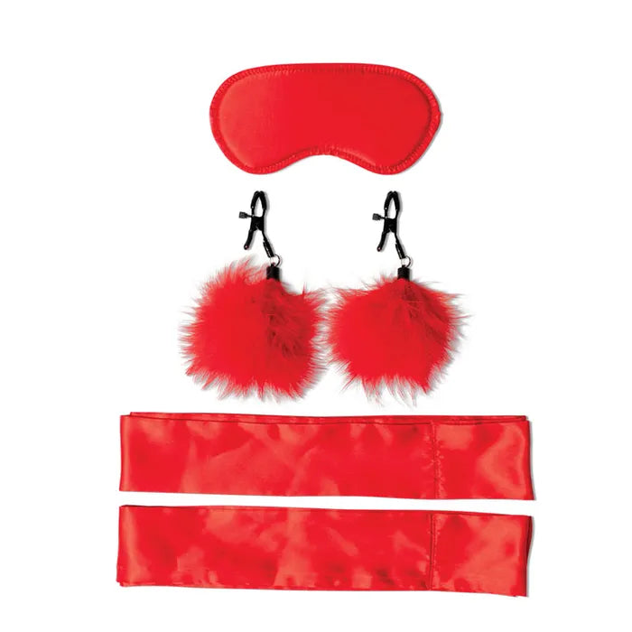 Sex & Mischief Amor Bondage Beginner Kit 5 Piece Set Red Sportsheets