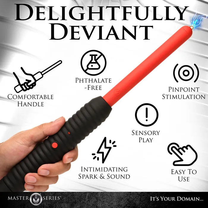 XR Brands Master Series Spark Rod Zapping EWand Black / Red XR Brands