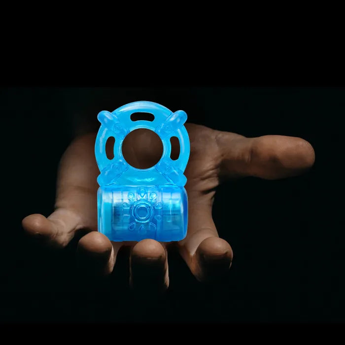 Blush Novelties Stay Hard Rechargeable 5 Function USB Rechargeable Vibrating Cock Ring Secondary image