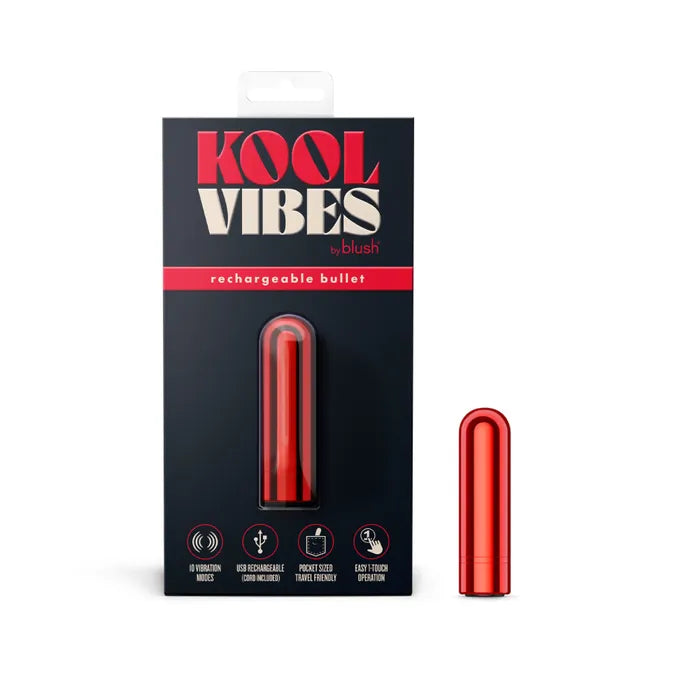 Blush Novelties Kool Vibes Rechargeable Mini USB Rechargeable Bullet Vibrator 6.4cm Blush Novelties