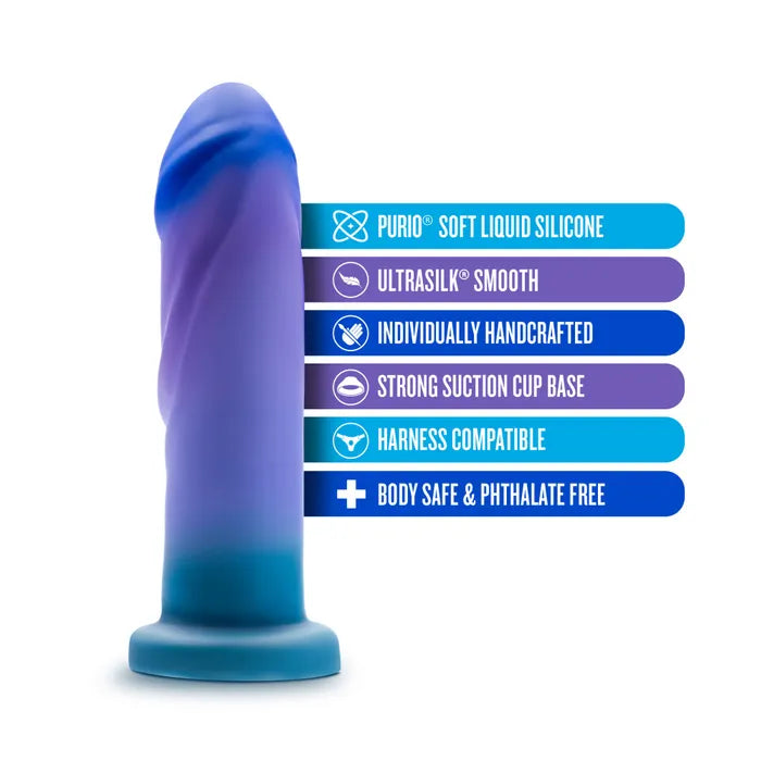 Blush Novelties Avant Midnight Rendezvous Dildo 19cm Ocean Blue Blush Novelties