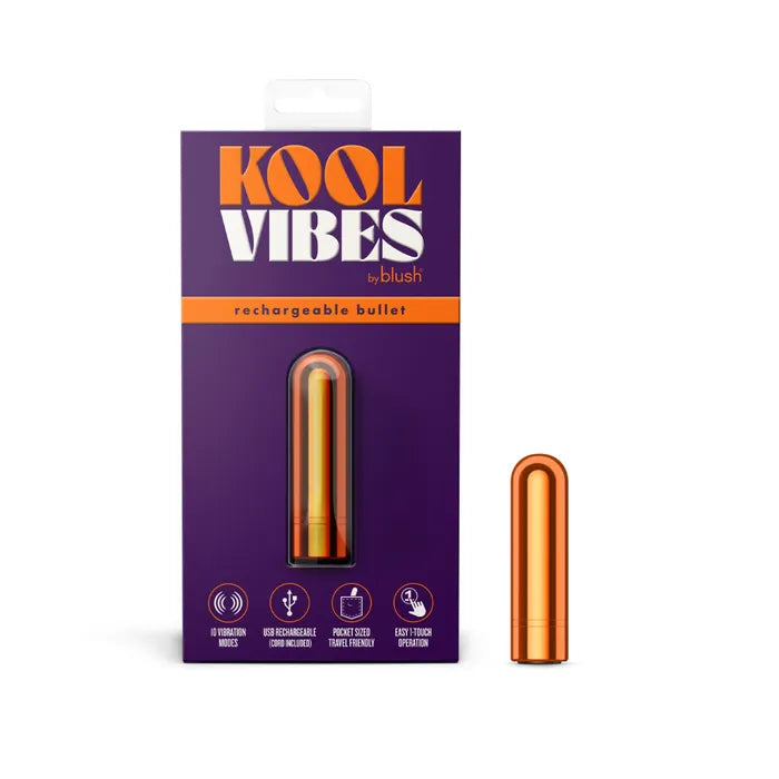 Blush Novelties Kool Vibes Rechargeable Mini USB Rechargeable Bullet Vibrator 6.4cm Blush Novelties