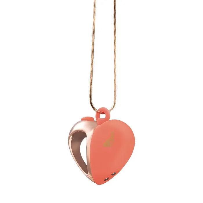 Secret Kisses LAPDANCE Heart Pendant Wearable Necklace Vibrator USB Rechargeable Necklace Vibrator Secret Kisses