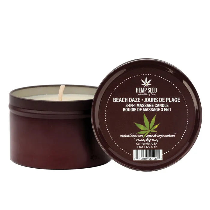 Earthly Body Hemp Seed 3 In 1 Massage Candle 170g Earthly Body