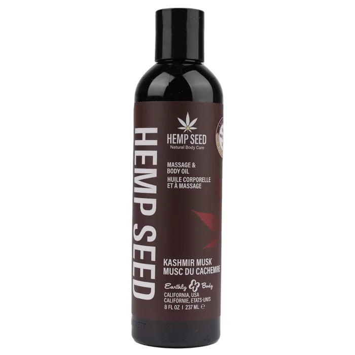 Earthly Body Hemp Seed Scented Massage & Body Oil 237ml Bottle Earthly Body