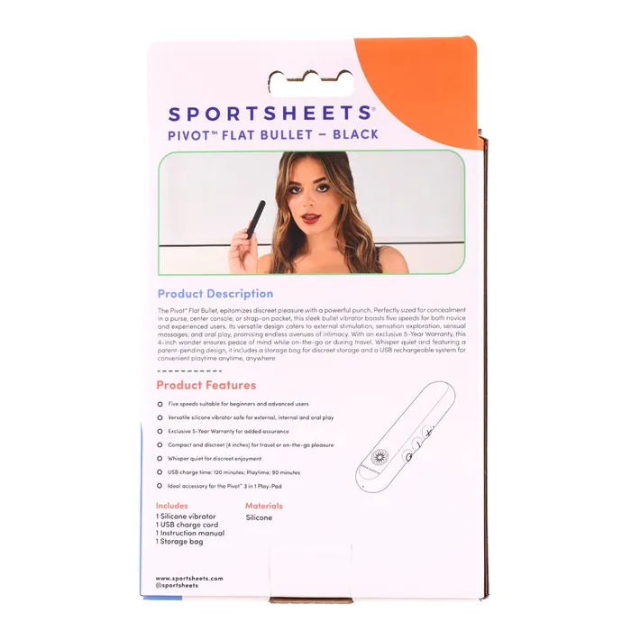 Sportsheets Pivot Flat USB Rechargeable Bullet Vibrator Sportsheets