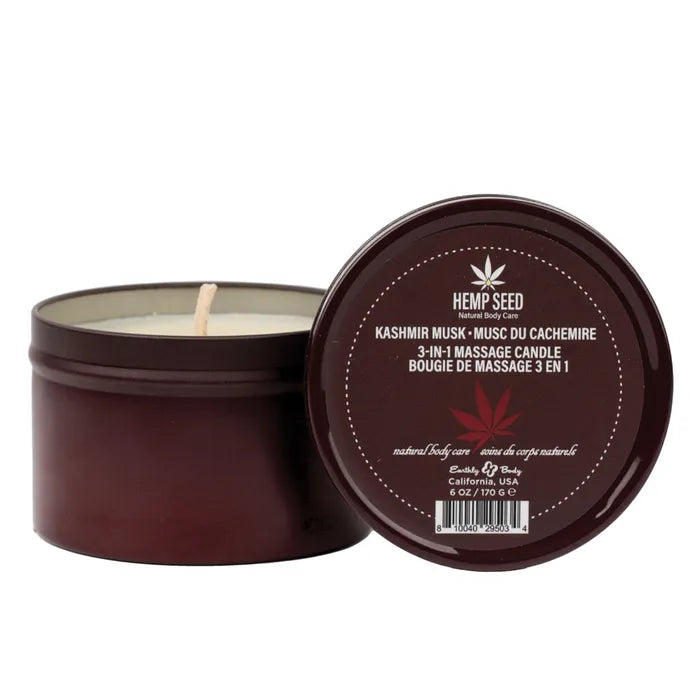 Earthly Body Hemp Seed 3 In 1 Massage Candle 170g Earthly Body