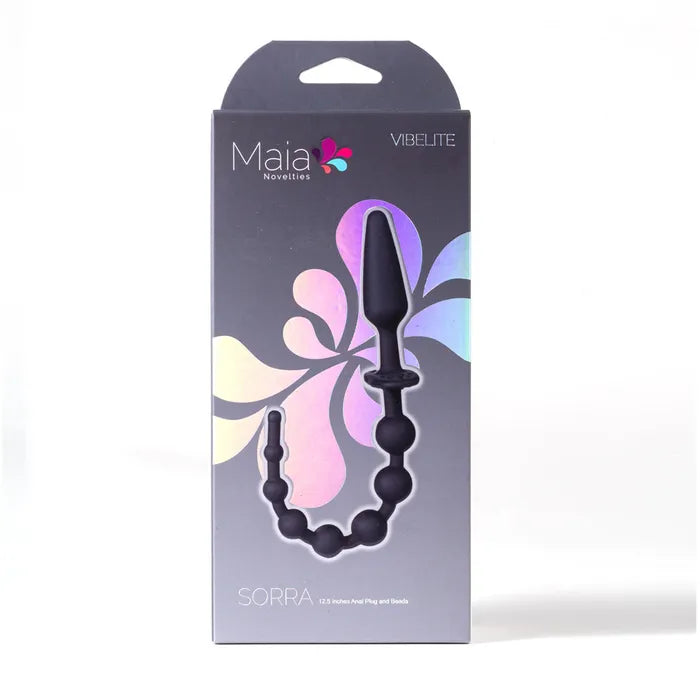 Maia SORRA Anal Plug With Beads Black Maia Toys