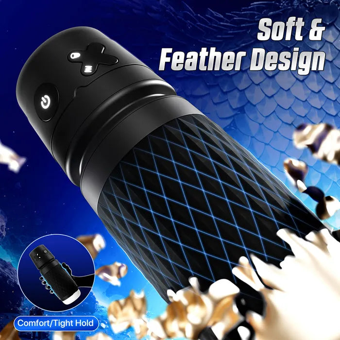 CyberSkin The Warrior USB Rechargeable Sucking & Vibrating Auto Masturbator Black CyberSkin