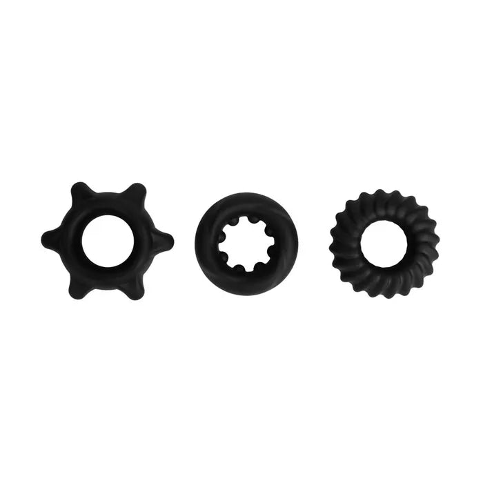 Maia MANZO Silicone Cock Rings Set of 3 Black Secondary image
