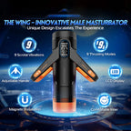 CyberSkin The Wing USB Rechargeable Thrusting & Massaging Auto Masturbator With Heater Black CyberSkin