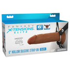 FX Elite 6'' Silicone Hollow Strap-On - Flesh - Flesh 15.2 cm Hollow Strap-On Pipedream