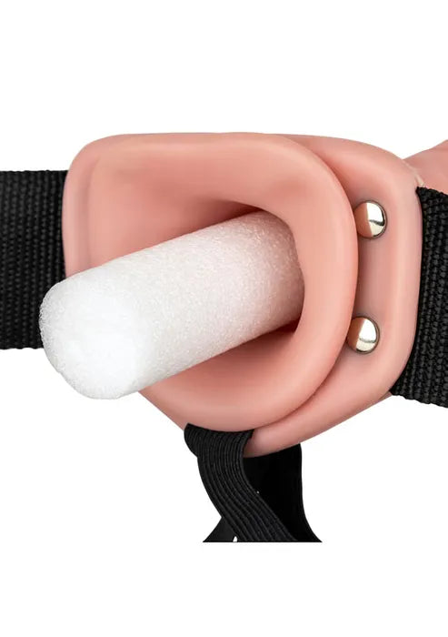 REALROCK Hollow Strap-on - 20.5 cm Flesh - Flesh 20.5 cm Hollow Strap-On Shots Toys