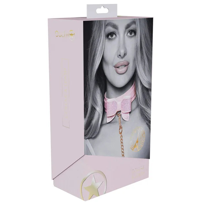 OUCH! Paris Collection Collar With Leash Restraint Pink Shots Toys