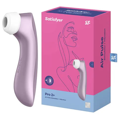 Satisfyer Pro 2+ Touch Free USB Rechargeable Clitoral Stimulator With Vibration