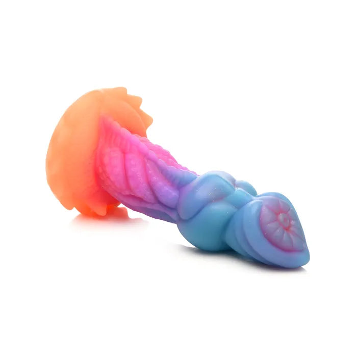 XR Brands Creature Cocks Aqua Cock Glow In Dark Fantasy Dildo 19.3cm Multi Coloured XR Brands