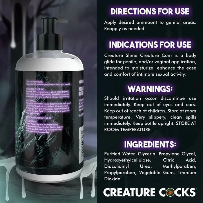 XR Brands Creature Slime By Creature Cocks Cum Lubricant 473ml Pump Bottle XR Brands