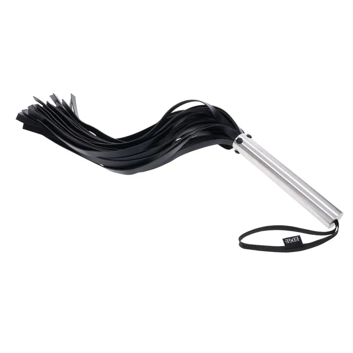 EDGE Flogger Flogger Whip With Metal Handle Black Sportsheets