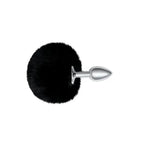 WhipSmart Furry Tales Metal Butt Plug With Black Bunny Tail WhipSmart