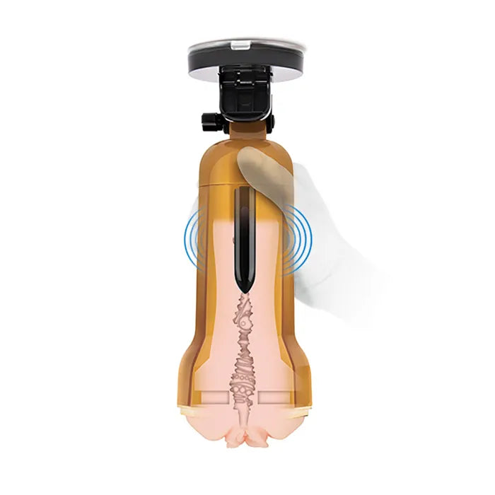 Zolo Vibrating Personal Trainer USB Rechargeable Vibrating Vagina Stroker With Suction Mount Zolo