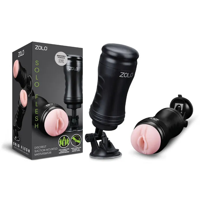Zolo Solo Flesh Vagina Stroker With Suction Base Flesh