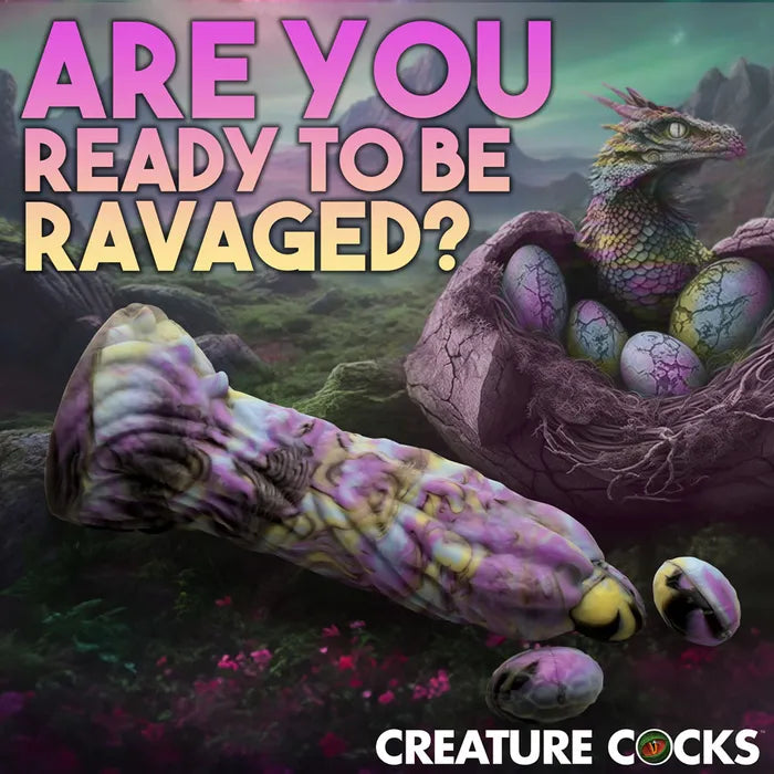XR Brands Creature Cocks Dragon Spawn Ovipositor Fantasy Dildo 18.5cm Multi Coloured XR Brands