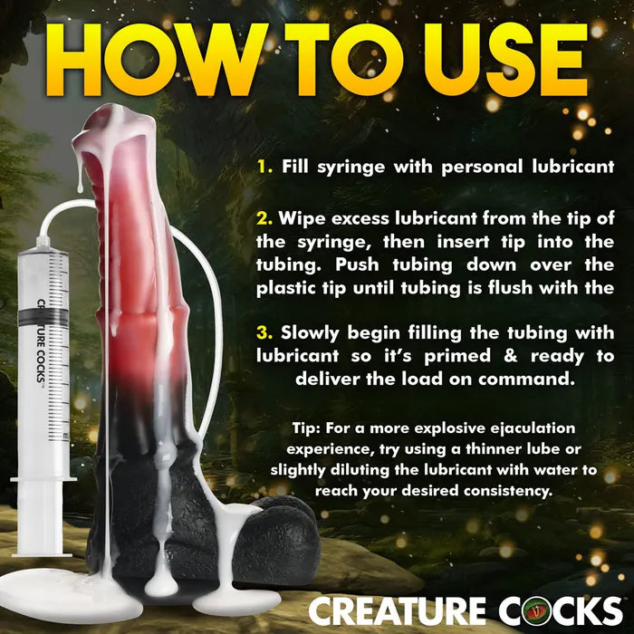 XR Brands Creature Cocks Centaur Explosion Squirting Fantasy Dildo 24.5cm Pink / Black XR Brands