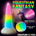 XR Brands Creature Cocks Uni Glow In Dark Unicorn Fantasy Dildo 19.5cm Rainbow XR Brands