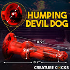 XR Brands Creature Cocks Hell Wolf USB Rechargeable Thrusting Fantasy Dildo 22cm Red XR Brands