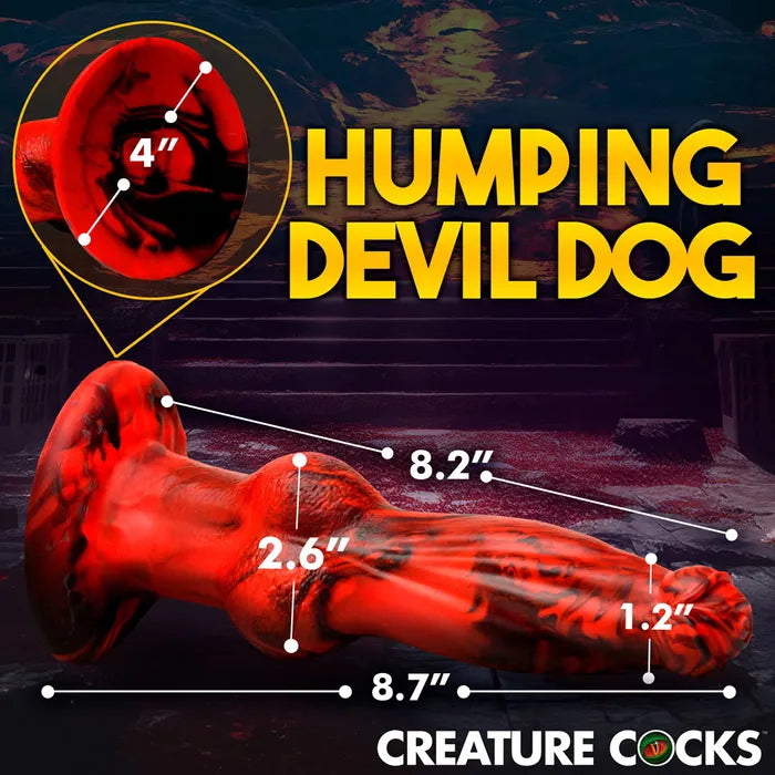 XR Brands Creature Cocks Hell Wolf USB Rechargeable Thrusting Fantasy Dildo 22cm Red XR Brands