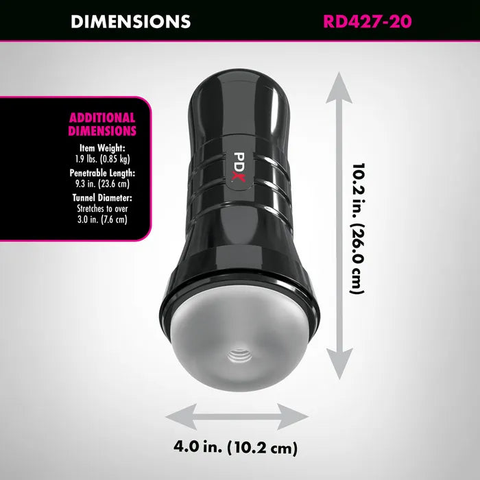 Pipedream PDX Wet Pussies Super Slide & Glide Stroker XXL Clear Pipedream