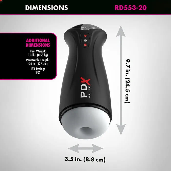Pipedream PDX Elite Fuck Gasm USB Rechargeable Sucking & Vibrating Auto Stroker Secondary image
