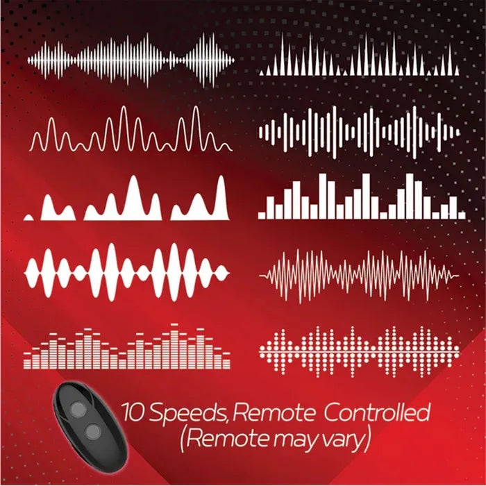 Icon Brands Red Dot Rings V1 USB Rechargeable Vibrating Cock Ring With Remote Black Icon Brands