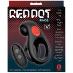 Icon Brands Red Dot Rings V2 USB Rechargeable Vibrating Cock Ring With Remote Black Icon Brands
