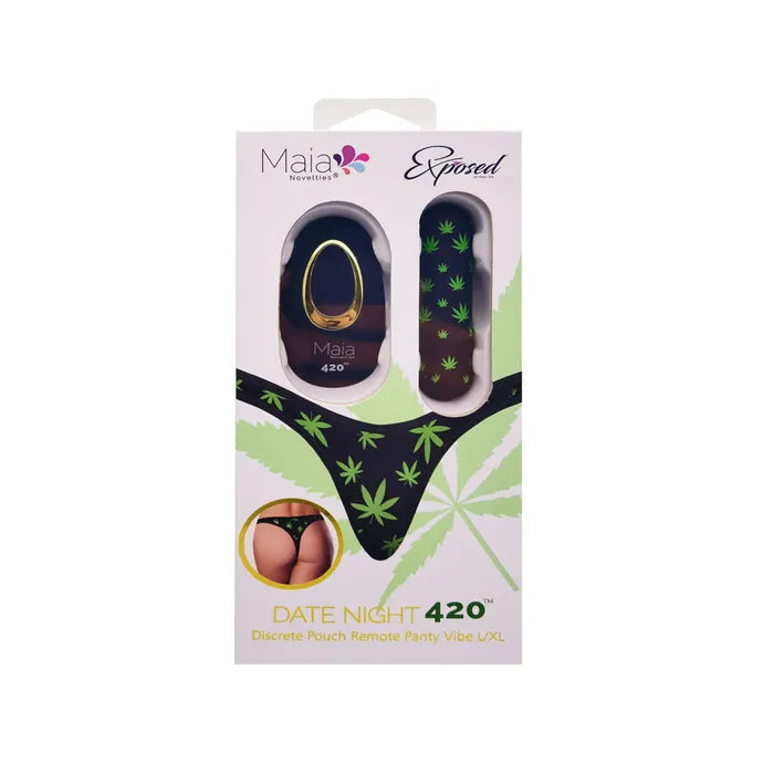 Maia DATE NIGHT 420 PANTY VIBE With Black USB Rechargeable Bullet Vibrator & Remote Maia Toys
