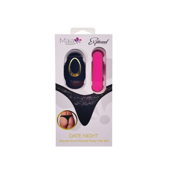 Maia DATE NIGHT PANTY VIBE Panty With Pink USB Rechargeable Bullet Vibrator & Remote Maia Toys
