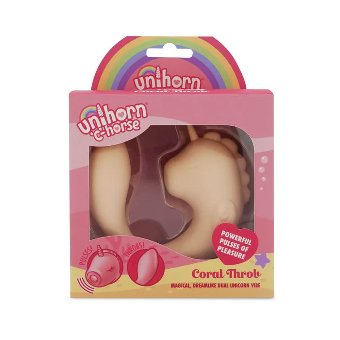 Creative Conceptions Unihorn C Horse Coral Throb USB Rechargeable Dual Unicorn Vibrator Creative Conceptions