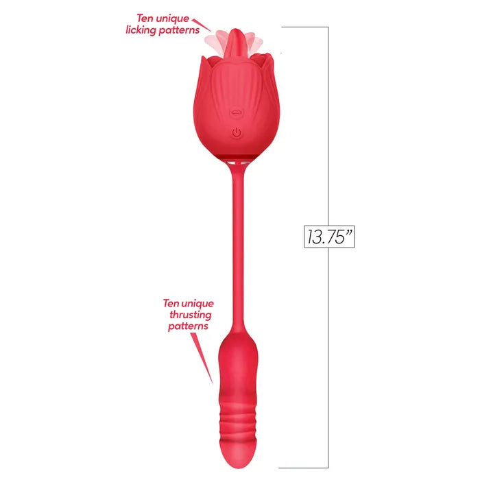 Wild Rose Lick & Thrust USB Rechargeable Air Pulse Stimulator and Vibrator Icon Brands Main image