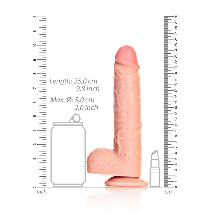 Shots Toys REALROCK Straight Realistic Dildo With Balls 9 Inch Flesh Shots Toys