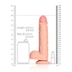 Shots Toys REALROCK Straight Realistic Dildo With Balls 9 Inch Flesh Shots Toys