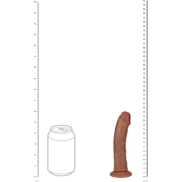 Shots Toys REALROCK Vibrating Cock USB Rechargeable Vibrating Dong 6 Inch Tan Shots Toys