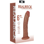 Shots Toys REALROCK Vibrating Cock USB Rechargeable Vibrating Dong 6 Inch Tan Shots Toys