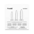 NS Novelties Crystal Trainer Kit Glass Anal Plugs Set of 3 Sizes Clear NS Novelties