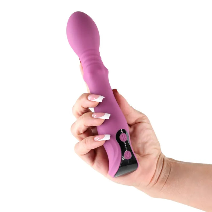 NS Novelties Lust N Dreams Cadence Blush USB Rechargeable Thrusting & Sliding Vibrator Secondary image