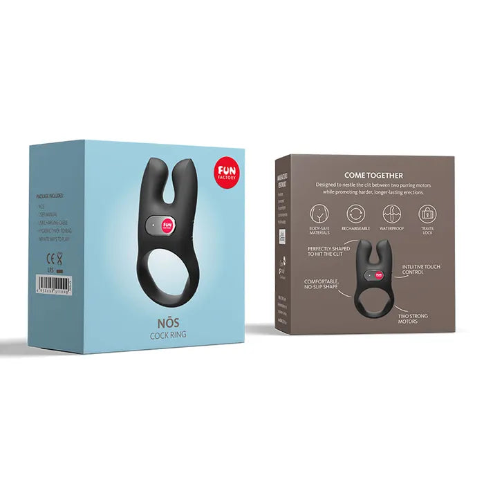 Fun Factory NOS Black USB Rechargeable Vibrating Cock Ring Black Fun Factory Main image