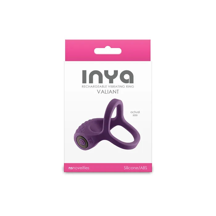 NS Novelties INYA Valiant Berry USB Rechargeable Vibrating Cock Ring Purple NS Novelties