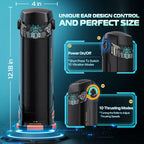 CyberSkin The Titan USB Rechargeable Thrusting & Vibrating Auto Masturbator With Heater Black CyberSkin